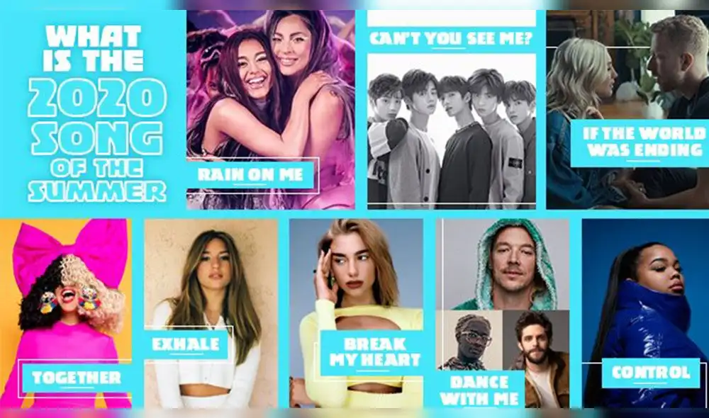 Nominados para Song of the summer de Radio Disney. Foto: Radio Disney Nominados para Song of the summer de Radio Disney. Foto: Radio Disney