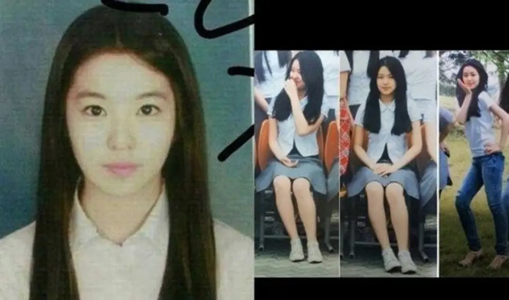 Irene en sus fotos de graduación de la secundaria. Irene en sus fotos de graduación de la secundaria.