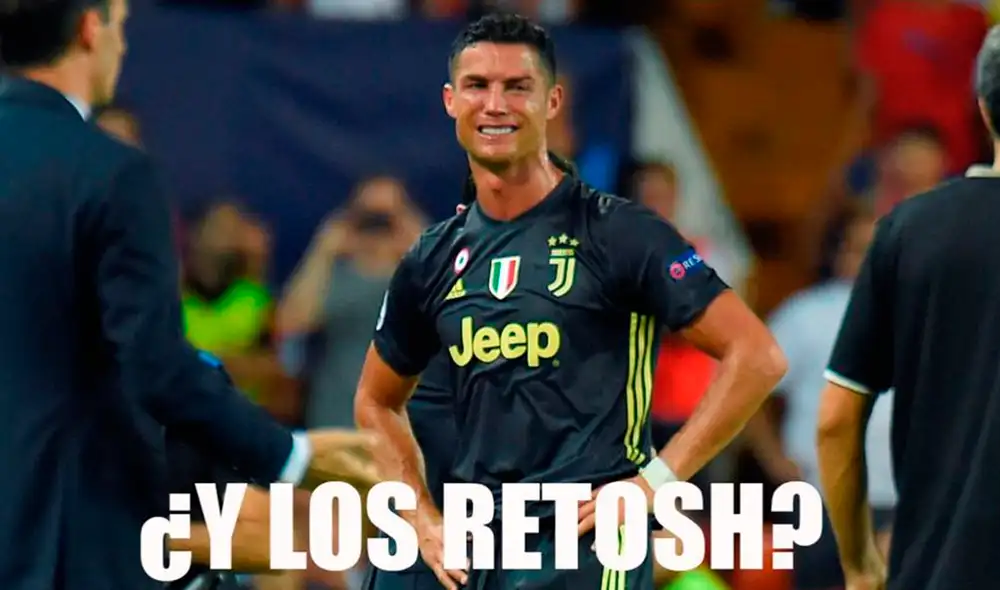 Cristiano Ronaldo víctima de hilarantes memes tras eliminación de la Juventus ante el Lyon. (FOTO: Twitter). Cristiano Ronaldo víctima de hilarantes memes tras eliminación de la Juventus ante el Lyon. (FOTO: Twitter).