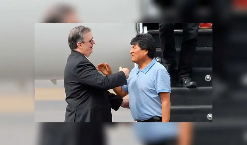 Evo Morales junto al canciller Marcelo Ebrard. Foto: Difusión Evo Morales junto al canciller Marcelo Ebrard. Foto: Difusión