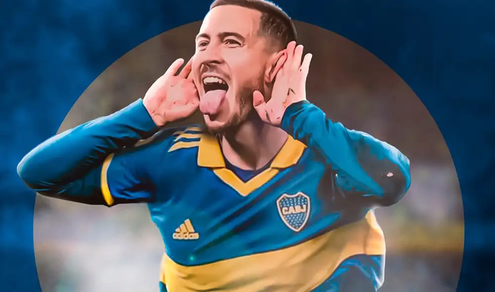 Eden Hazard es blanco de una divertida campaña por parte de los hinchas de Boca Juniors. Foto: Twitter