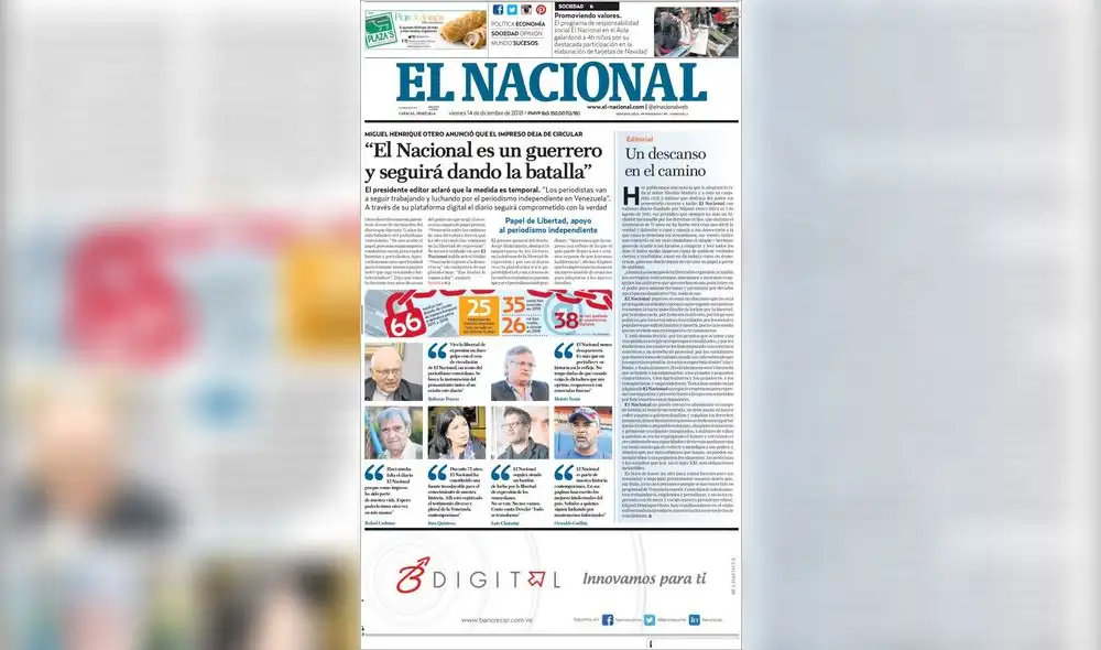 “La estrategia del gobierno de Maduro con los medios de comunicación ha sido de coerción y de represión” “La estrategia del gobierno de Maduro con los medios de comunicación ha sido de coerción y de represión”
