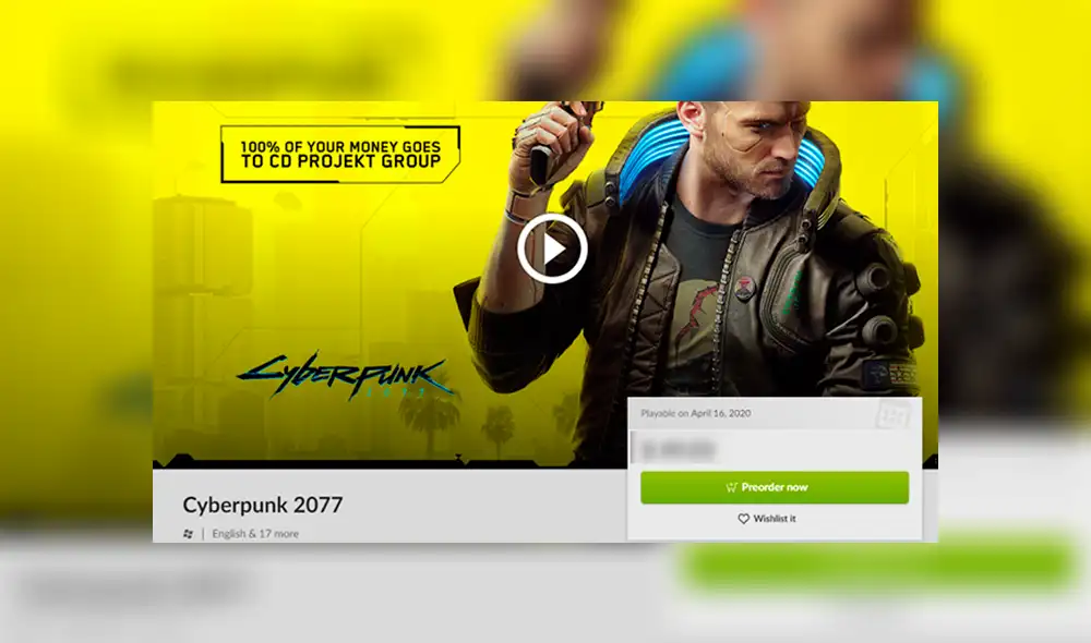 La mejor forma actual de asegurarte una copia de Cyberpunk 2077 y apoyando directamente a sus creadores. Mira la oferta del juego con Keanu Reeves.
