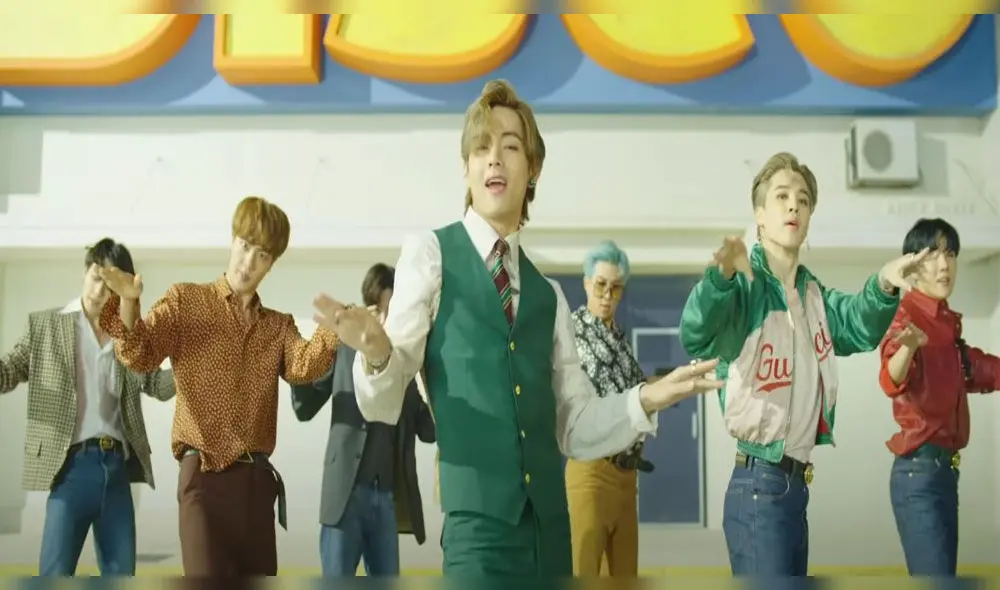 Desliza para ver más fotos de BTS en el teaser del MV "Dynamite". Créditos: Big Hit Entertainment.
