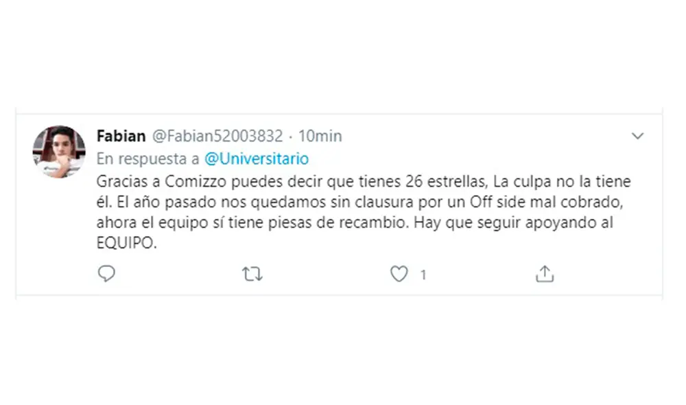 Universitario: hinchas se pronuncian tras la contratación de Ángel Comizzo. Universitario: hinchas se pronuncian tras la contratación de Ángel Comizzo.