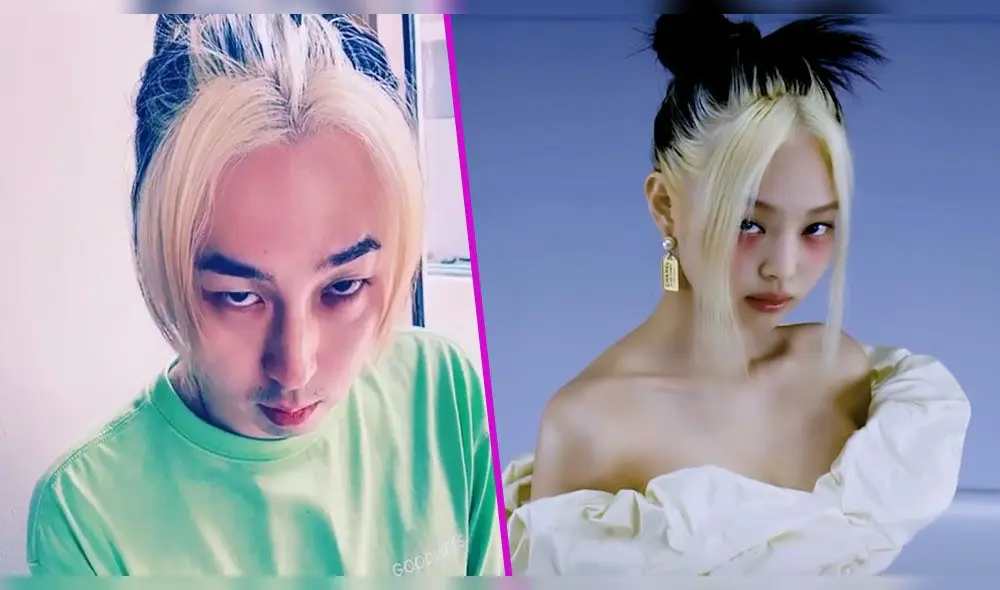 La divertida imitación de Sleepy a Jennie de BLACKPINK. Créditos: Instagram / YG Entertainment.