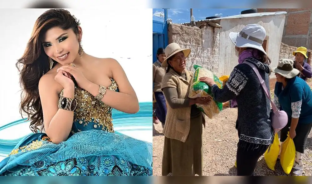 La popular artista vernacular entregó donaciones a familias.