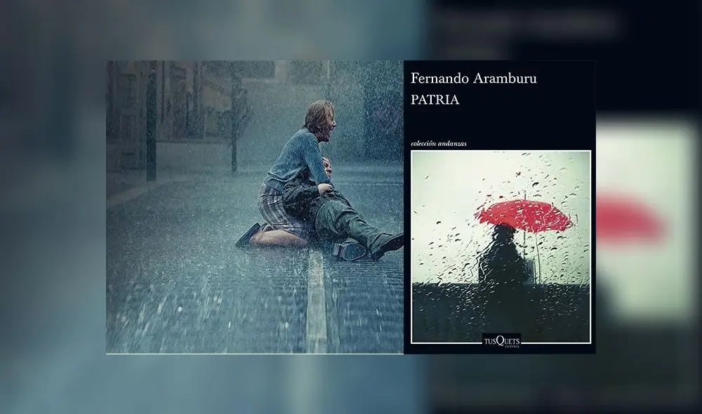 Escena de la serie. Al lado, la portada del libro de Fernando Aramburu. Escena de la serie. Al lado, la portada del libro de Fernando Aramburu.