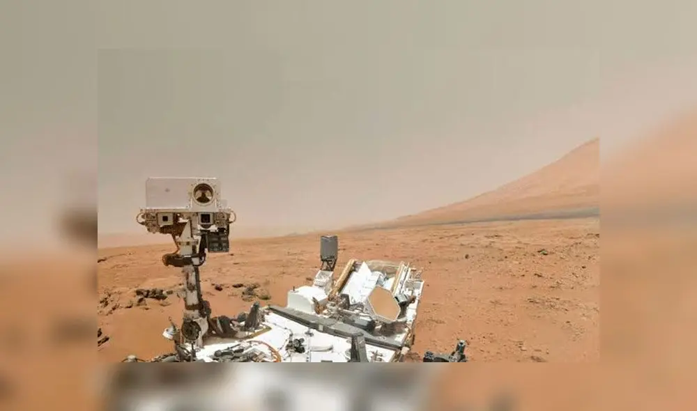 Rover Curiosity de la NASA en Marte.