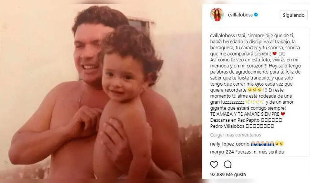 Carmen Villalobos anuncia la muerte de su padre | Foto: Instagram