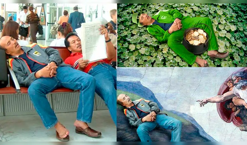 Instagram: Se queda dormido y es 'víctima' de los trols del Photoshop [FOTOS]