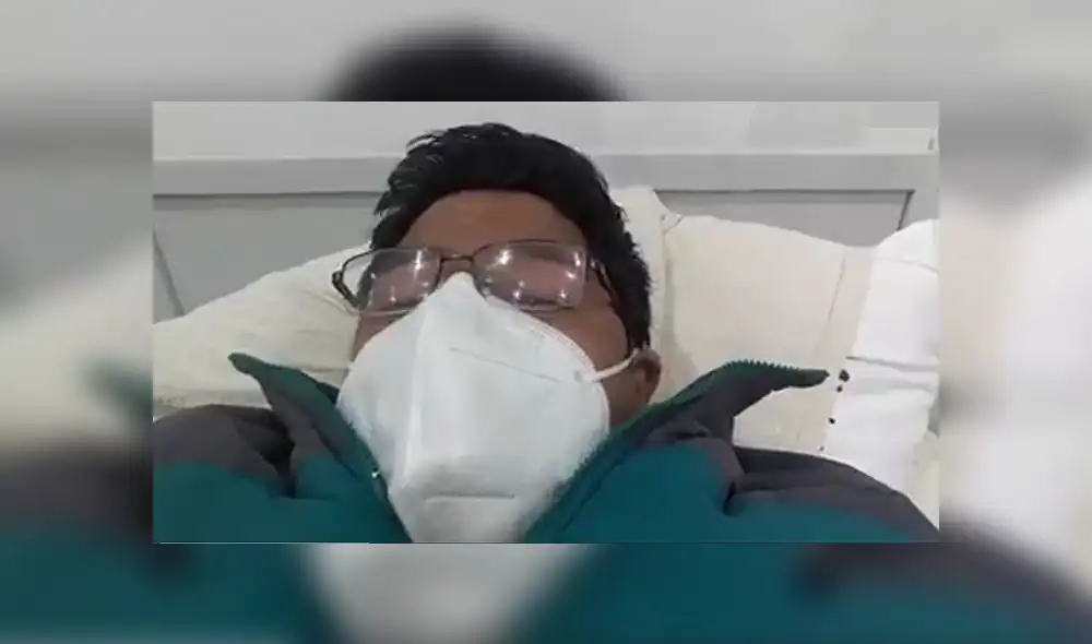 Postrado en una cama, Larico grabó un vídeo con un mensaje a la población pidiéndoles cumplir con las medias sanitarias.