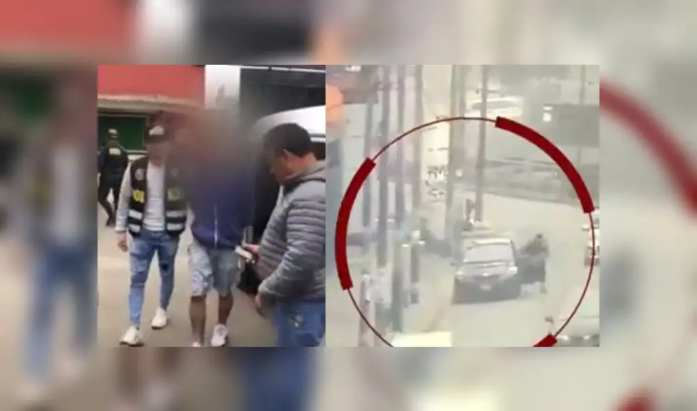 Taxista trató de alcanzarlo, pero no pudo. Malhechor fue detenido y conducido a la comisaría, donde fue reconocido por su víctima. (Foto: Capturas de video / América Noticias)