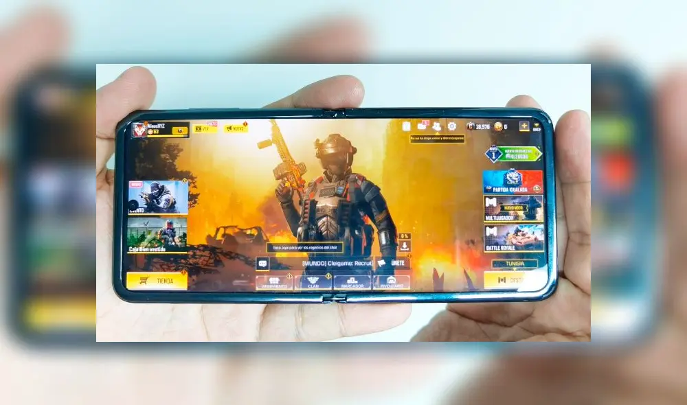 Call of Duty corre de forma adecuada en el Galaxy Z Flip gracias al procesador Snapdragon 855+. Foto: Daniel Robles