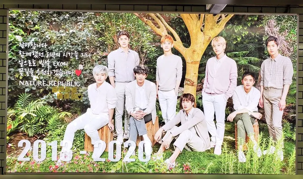 Anuncio en la estación Samseong, una de las más concurridas de la línea de subterráneos.