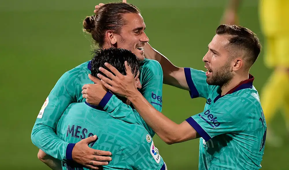 Griezmann marcó el tercero para su equipo tras asistencia de Messi. Foto: AFP. Griezmann marcó el tercero para su equipo tras asistencia de Messi. Foto: AFP.