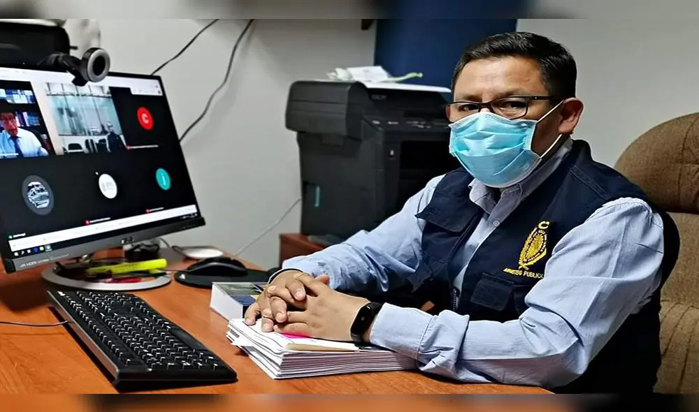 El fiscal de turno Ángel Gutiérrez logró la medida en un audiencia virtual. Foro: Fiscalía Tacna.