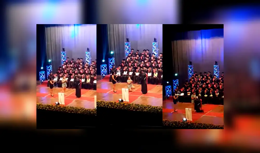 Facebook viral: Chica le pide la mano a estudiante de la UNI en ceremonia de graduación [VIDEO]