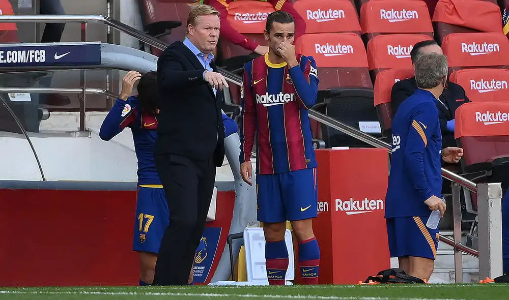 Koeman evitó poner en duda la capacidad goleadora de Griezmann. Foto: AFP