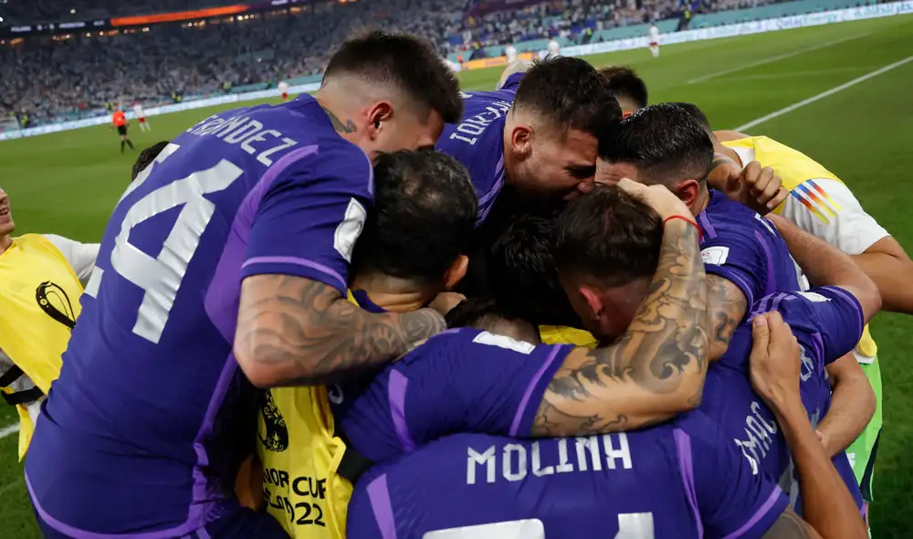 La selección argentina consiguió su clasificación a los octavos de final. Foto: EFE La selección argentina consiguió su clasificación a los octavos de final. Foto: EFE