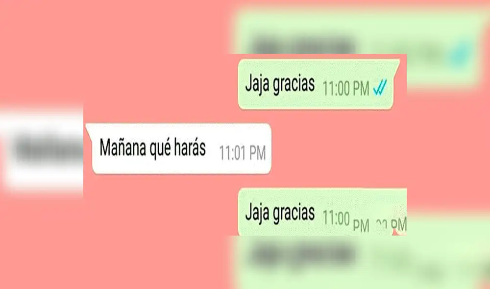 WhatsApp: Joven trata de enamorar a joven con bonitas palabras y ella tiene insólita reacción [FOTOS]