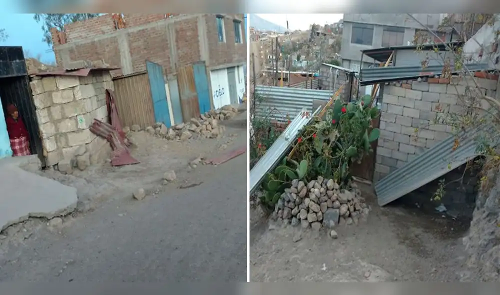 Fuertes vientos desprenden parte de los techos de viviendas en Paucarpata. Fuertes vientos desprenden parte de los techos de viviendas en Paucarpata.