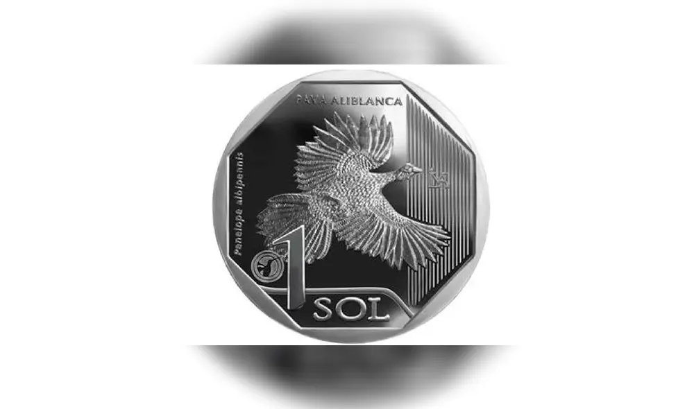 Moneda alusiva a la Pava Aliblanca. Foto: BCRP