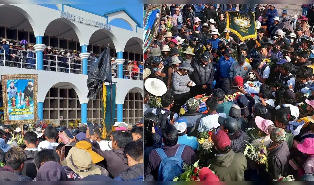 Entierro de víctimas de la represión en la provincia de San Román. Foto: Composición LR/Liubomir Fernández