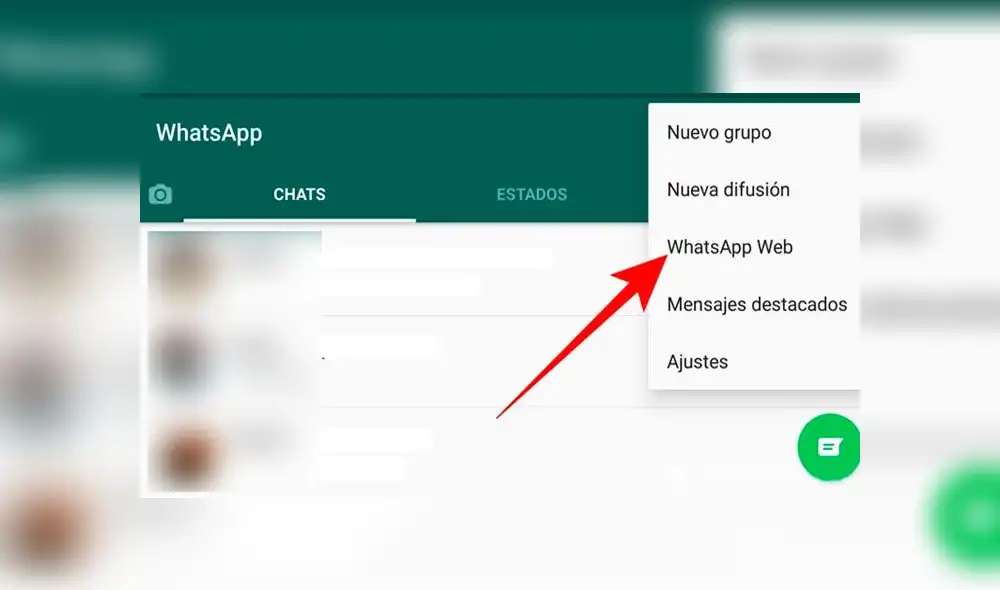 Ingresar a WhatsApp Web.