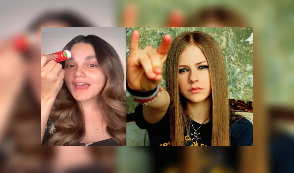 Desliza las imágenes para ver la increíble transformación que tuvo una joven para verse igual que Avril Lavigne. Foto: Leticia Gomes/TikTok