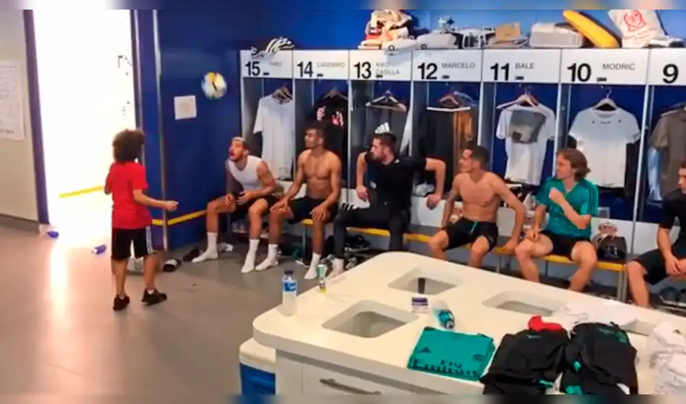 Instagram: locura en el vestuario del Real Madrid con el hijo de Marcelo [VIDEO]