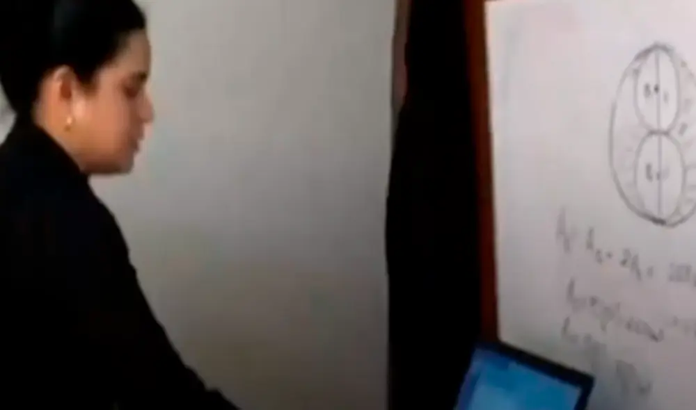 Mujer de 38 años sustentó su tesis el mismo día que su hijo. Ambos aprobaron. Foto: Captura América TV