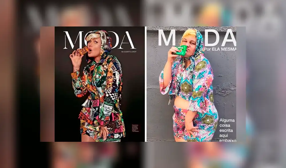 La mujer reta a la industria de la moda, para demostrar lo absurdas que son las poses de algunas modelos. Foto: captura