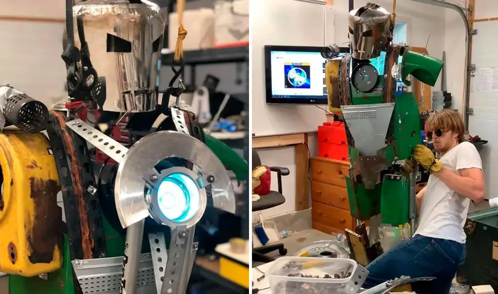 Brandon pasó ocho años construyendo la armadura de Iron Man. Foto: YouTube/Techmaster_2020