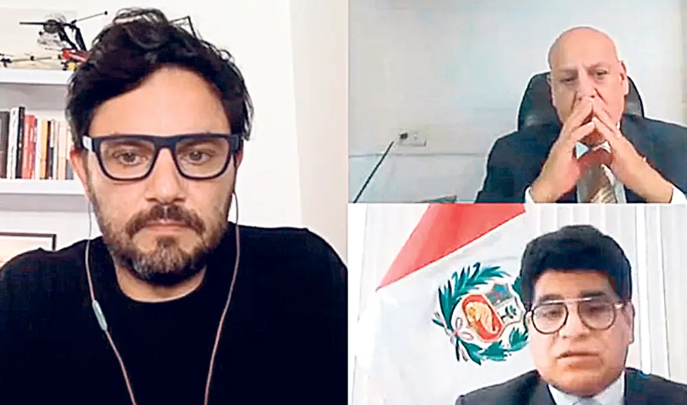 En debate. Congresistas Daniel Olivares y Luis Simeón (Der.)