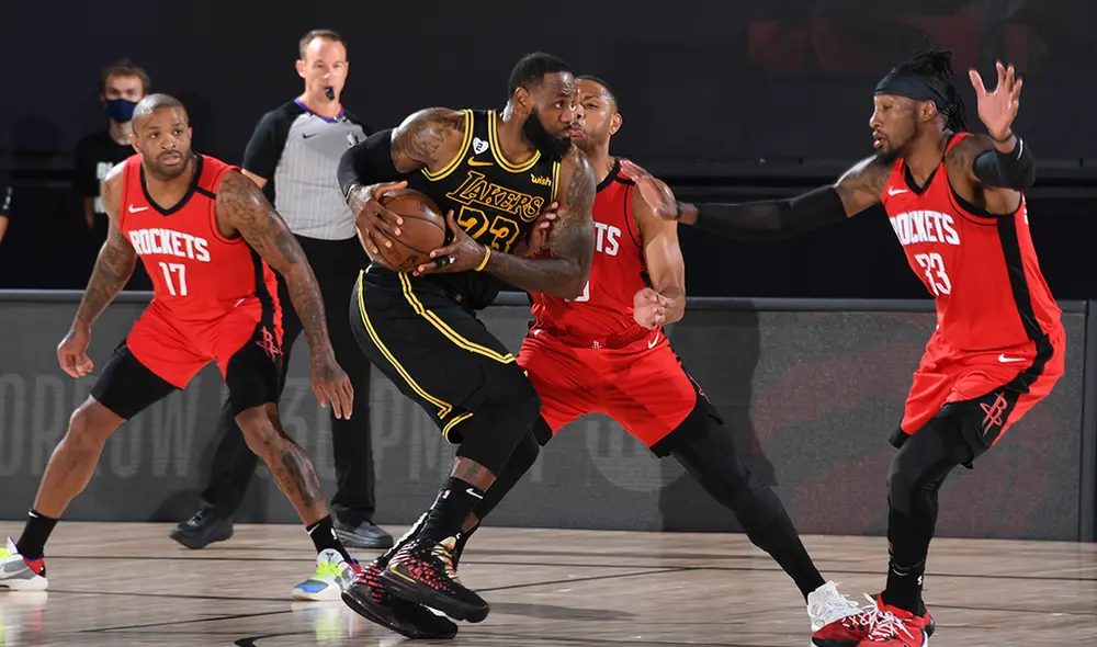 Lakers vs. Rockets por la NBA Playoffs. (FOTO: AFP).