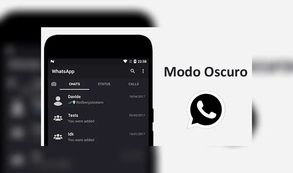 El esperado 'modo oscuro' de WhatsApp.