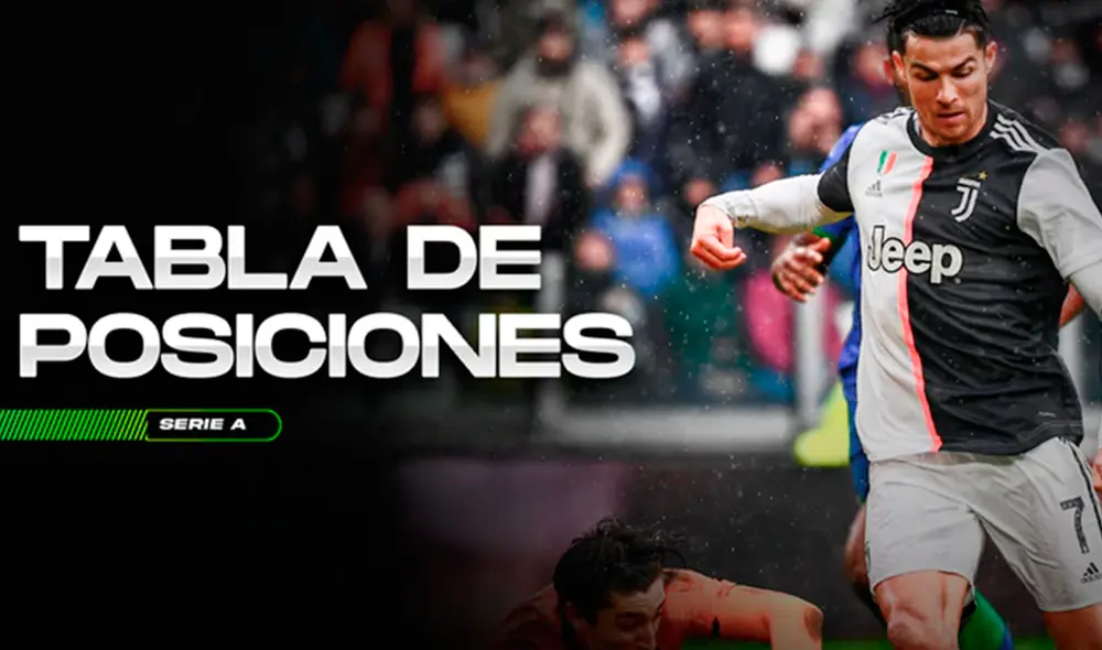 Tabla de posiciones de la Serie A italiana. (Gráfica: Fabrizio Oviedo/La República).