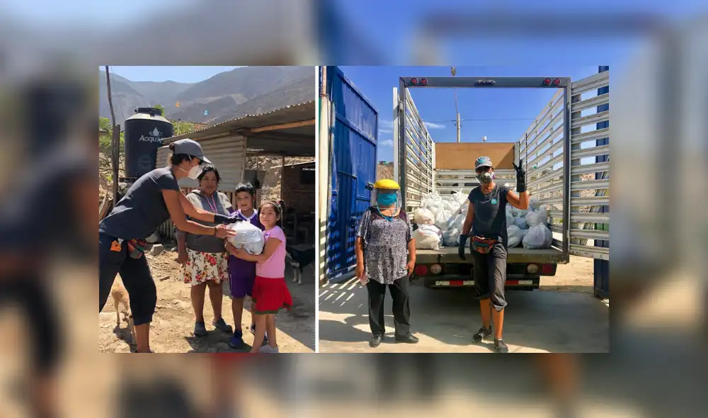 Banco de Alimentos llevó donativos a familias en pobreza de Manchay. Foto: Facebook