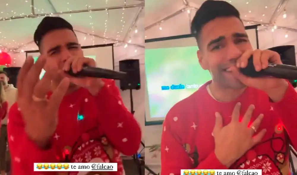 Radamel Falcao sorprendió con un karaoke. Foto: composición LR/captura Instagram