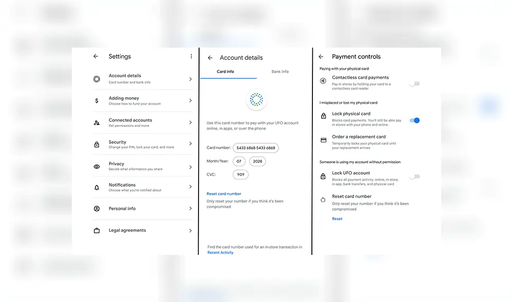 Captura de pantalla de la aplicación de pagos de Google.