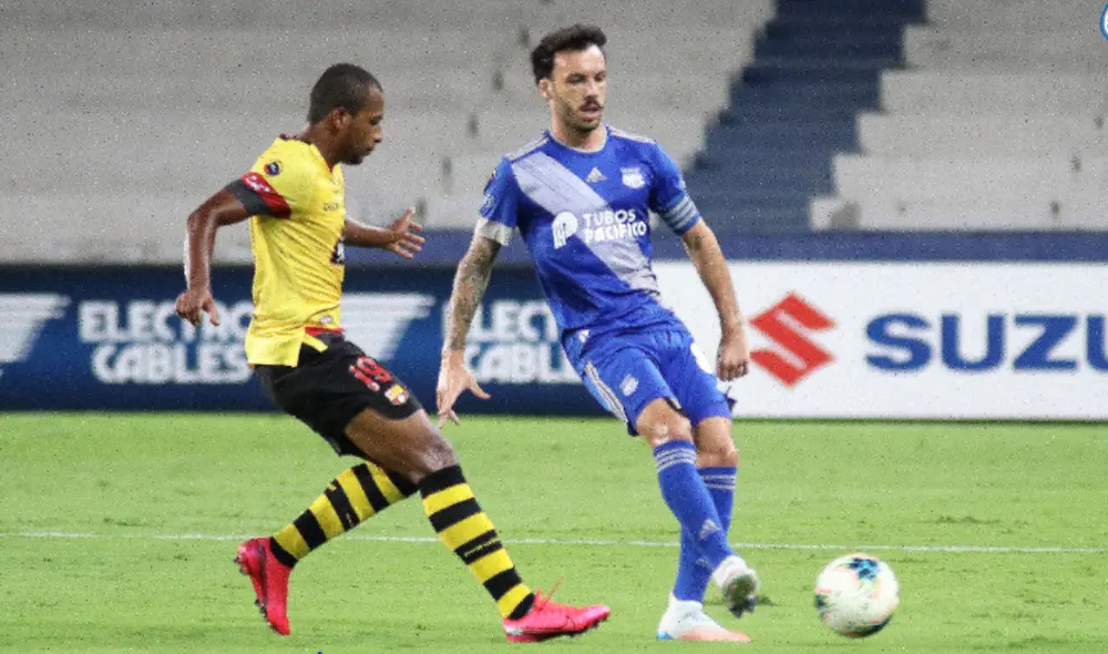 Barcelo abrió el marcador para Emelec. Foto: Twitter Emelec