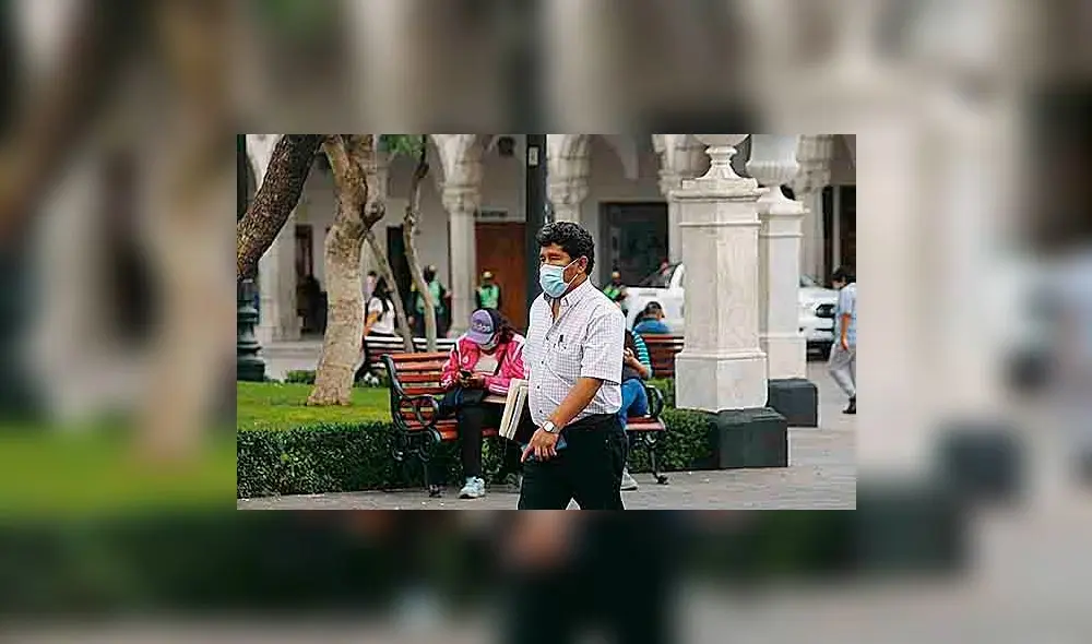 cuidado. Uso adecuado de barbijo esta permitiendo frenar una nueva ola de contagios en la región Arequipa.