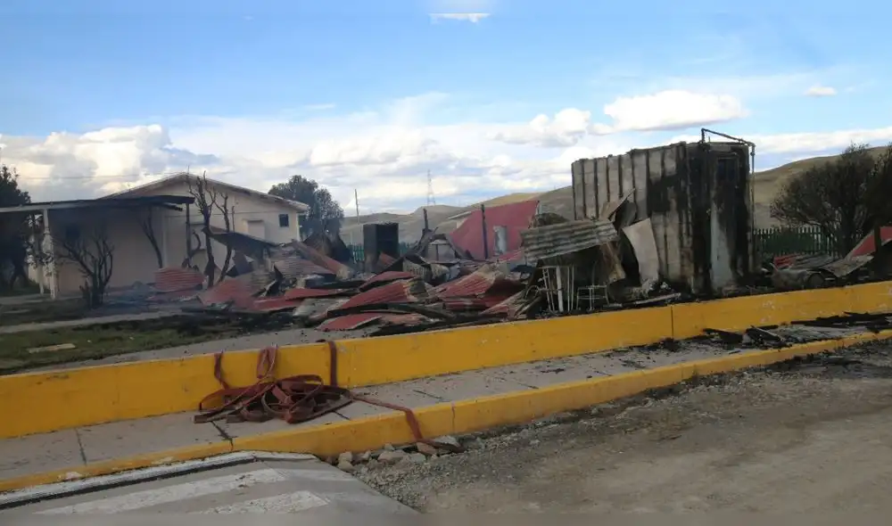 antapaccay. Su campamento minero fue afectado por el ataque vandálico de manifestantes de la provincia de Espinar