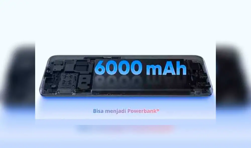 El realme C12 llega con una poderosa batería de 6.000 mAh.