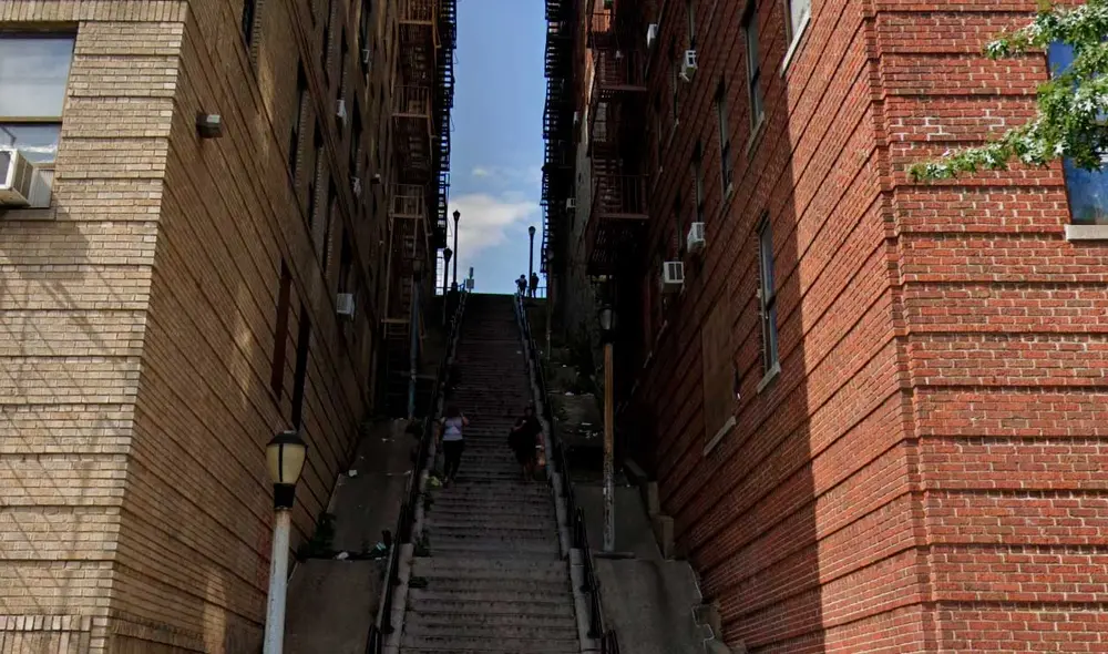 Desliza las imágenes para conocer la ubicación exacta de las escaleras donde se filmó la icónica escena del Joker. Foto: Captura de Google Maps