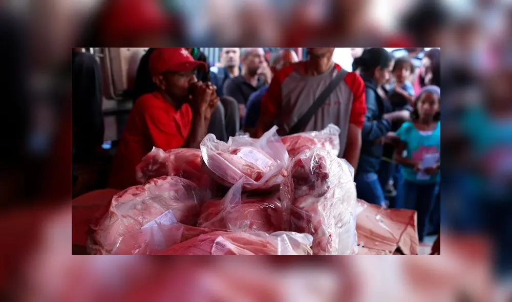 El trozo de pernil tiene un costo excesivo en el mercado, cerca de los 5 dólares, imposible de pagar para la mayoría de venezolanos. Foto: Difusión