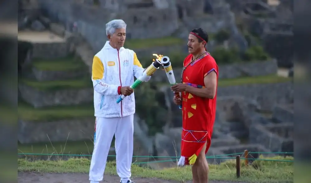 Encendido de la Antorcha Panamericana en Machu Picchu. Foto: Melissa Valdivia