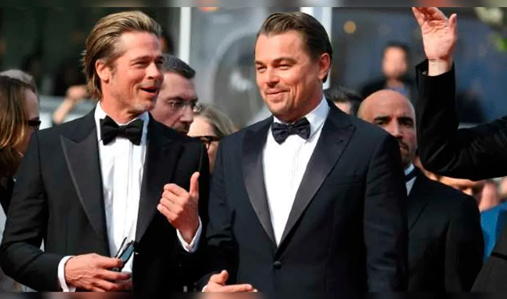 Brad Pitt y su inopinada aparición en la sesión de fotos de Leonardo Dicaprio y Margot Robbie