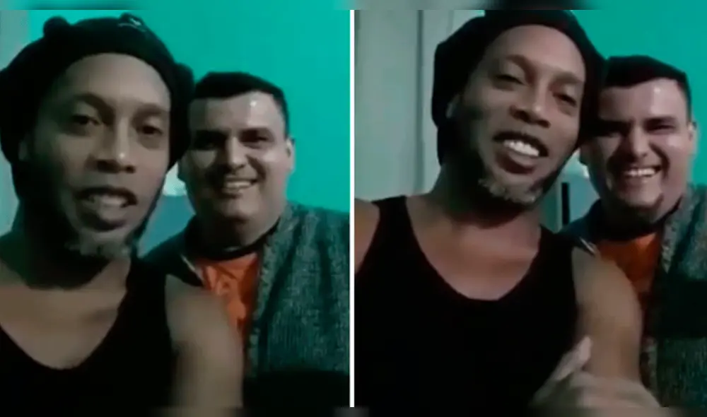 Ronaldinho cumple un mes en prisión y envía saludos a la familia de su compañero. . Ronaldinho cumple un mes en prisión y envía saludos a la familia de su compañero. .